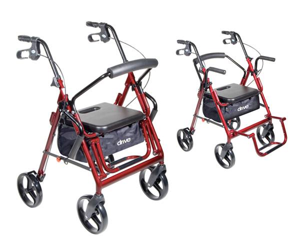 DRI-DTWBL Duet Transport Wheelchair Chair Rollator Walker sku DRI-DTWBL