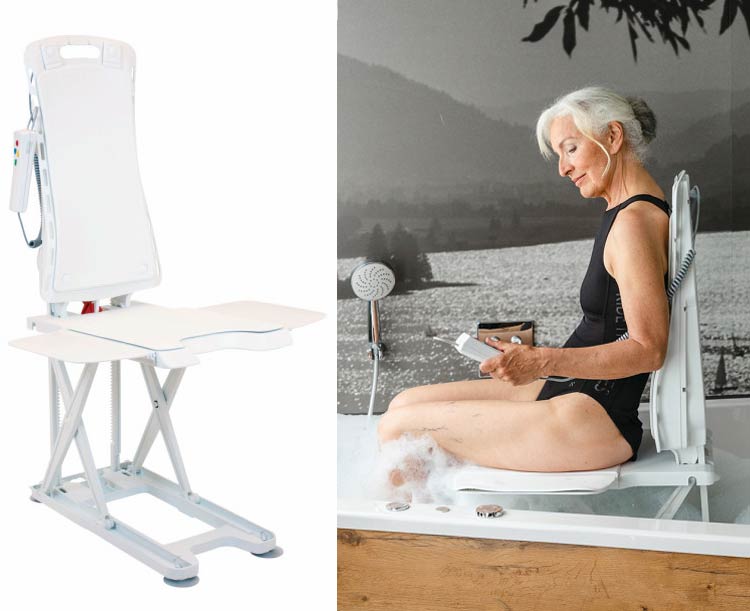 BELLV-TCSWH Bellavita Auto Bath Tub Chair Seat Lift sku BELLV-TCSWH