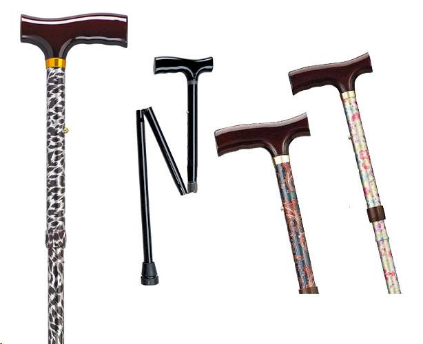 Folding Cane, Height Adjustable - DRI-FCBLOSPINK - Personal Care  sku DRI-FCBLOSPINK