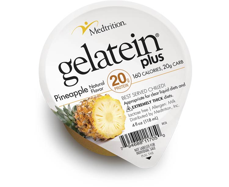 Gelatein Plus High Protein & Calorie Gelatin Dessert - GELATEINPPINEAPPLE - Personal Care  sku GELATEINPPINEAPPLE