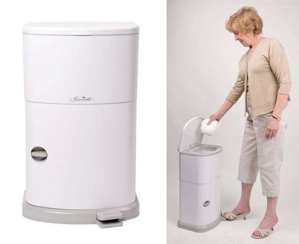 Janibell Odor Free Adult Diaper Pail - JBEL330DA - Personal Care  sku JBEL330DA