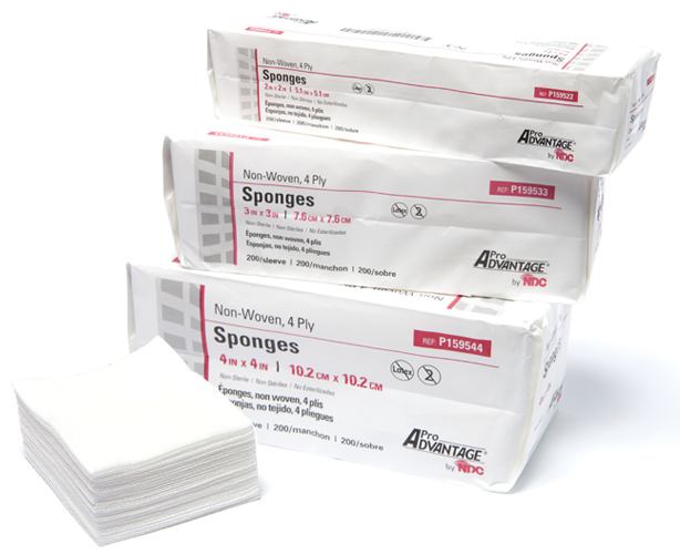 Pro Advantage Non-Woven Gauze Sponges, Non-Sterile