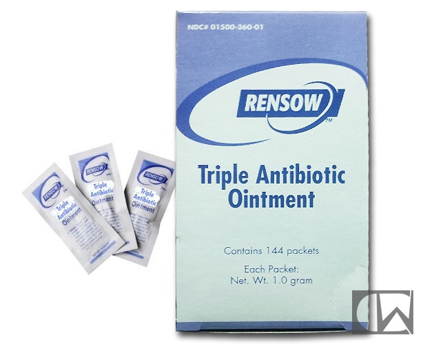 Rensow Triple Antibiotic Ointment, 1 gm Foil Packs CWI Medical Supplies